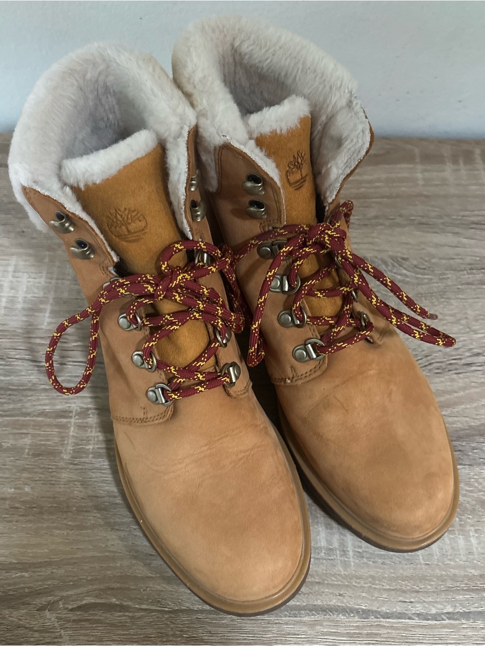 Timberland Kinsley Waterproof Boots sz 9 Women's Wheat Nubuck Lug Sole - Picture 5 of 7